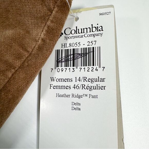 Columbia Womens 14 River Resort Heather Ridge Delta Straight Leg Corduroy Pants - Picture 9 of 16